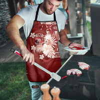 Tonga Ngatu Motifs Apron With Coat Of Arms Red