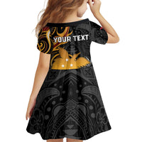 Personalised Papua New Guinea Family Matching Off Shoulder Short Dress and Hawaiian Shirt Happy 50th Independence Anniversary LT05 - Polynesian Pride