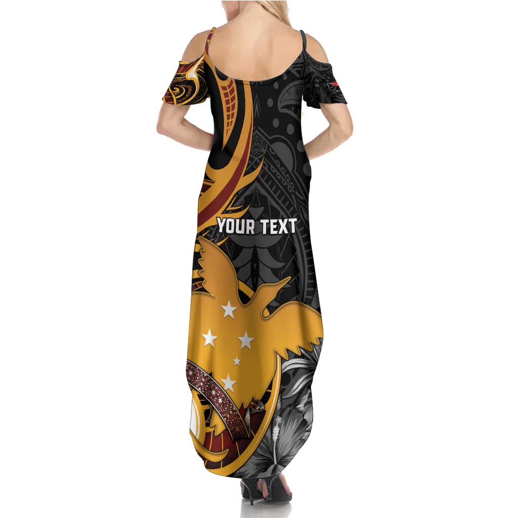Personalised Papua New Guinea Family Matching Summer Maxi Dress and Hawaiian Shirt Happy 50th Independence Anniversary LT05 - Polynesian Pride