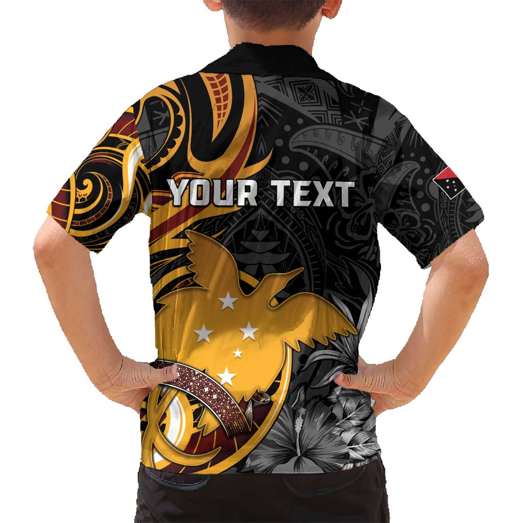 Personalised Papua New Guinea Family Matching Tank Maxi Dress and Hawaiian Shirt Happy 50th Independence Anniversary LT05 - Polynesian Pride