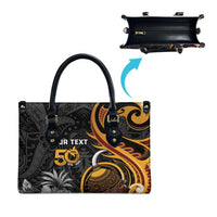 Papua New Guinea Leather Bag Happy 50th Independence Anniversary - Polynesian Pride