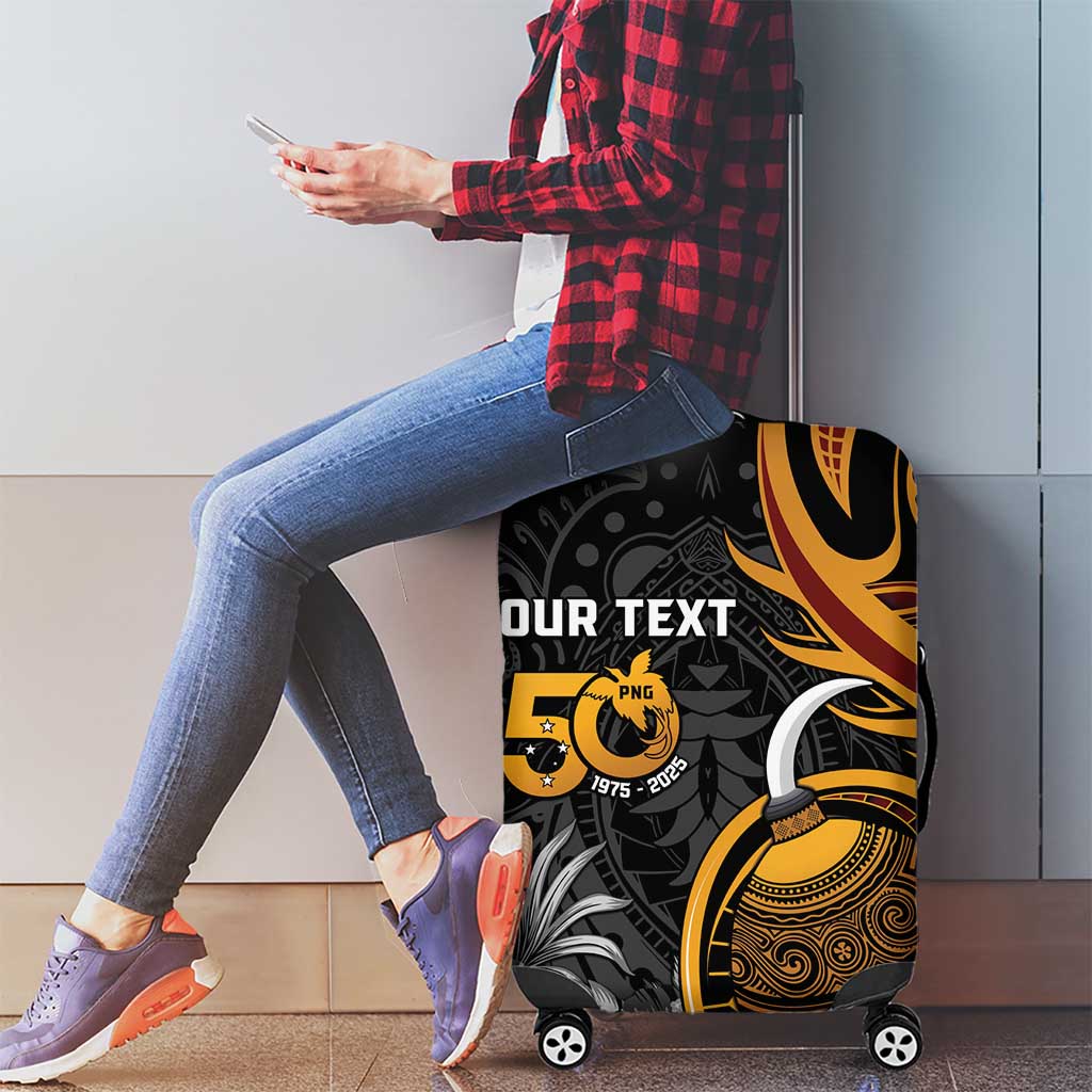 Personalised Papua New Guinea Luggage Cover Happy 50th Independence Anniversary - Polynesian Pride