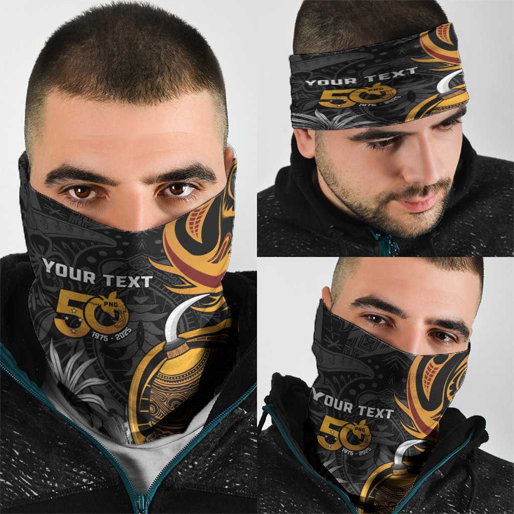 Papua New Guinea Neck Gaiter Happy 50th Independence Anniversary - Polynesian Pride