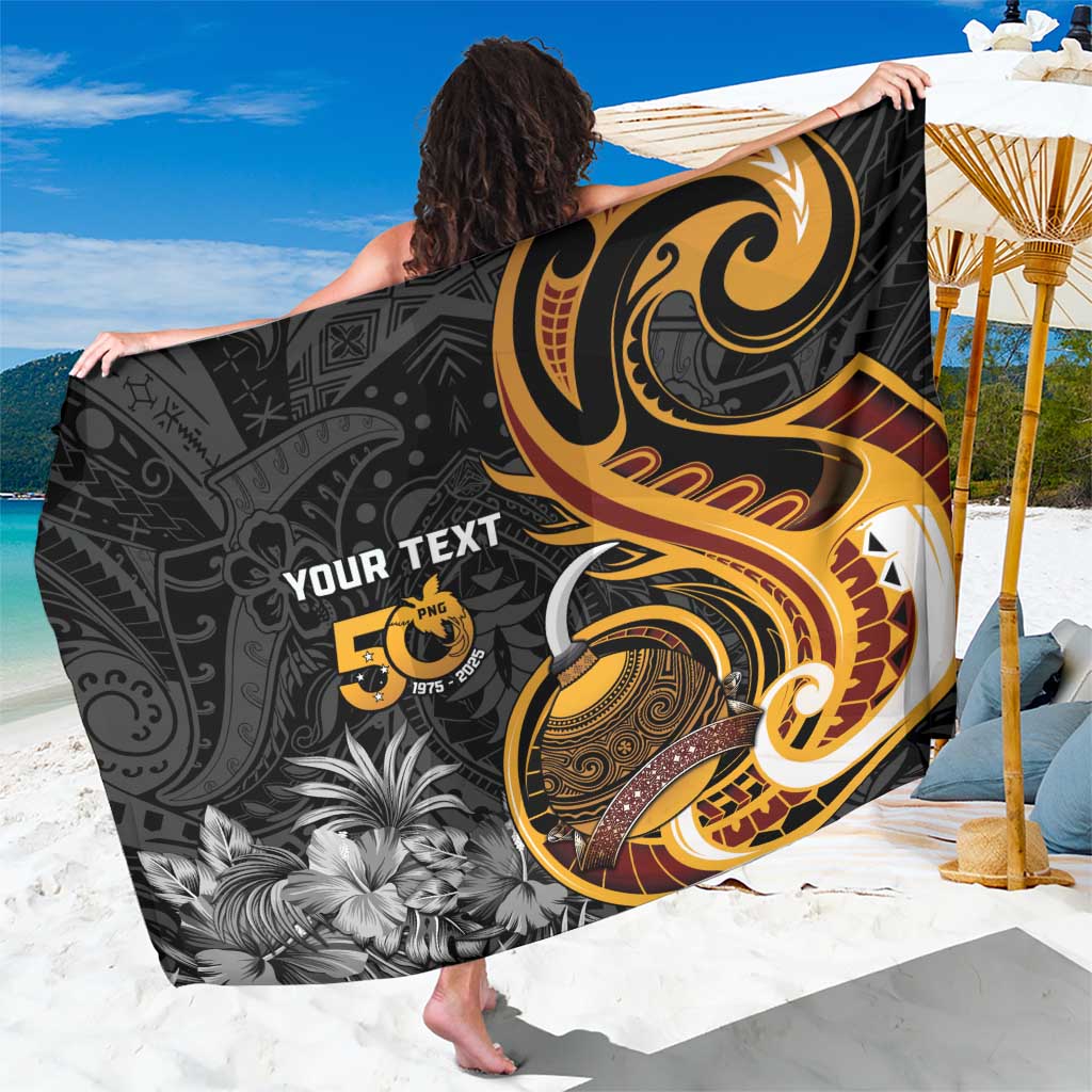 Personalised Papua New Guinea Sarong Happy 50th Independence Anniversary - Polynesian Pride