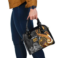 Personalised Papua New Guinea Shoulder Handbag Happy 50th Independence Anniversary - Polynesian Pride