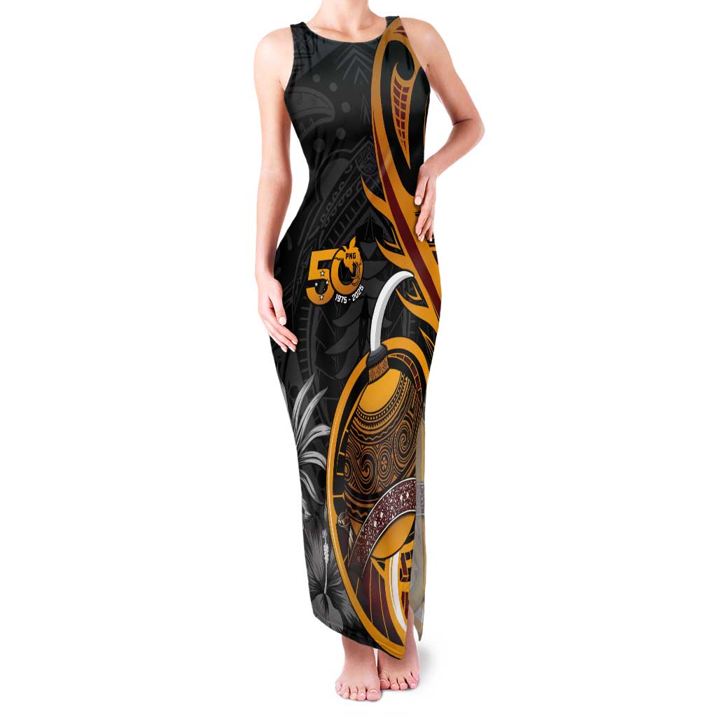 Personalised Papua New Guinea Tank Maxi Dress Happy 50th Independence Anniversary - Polynesian Pride