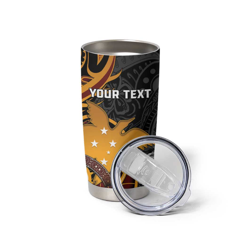 Personalised Papua New Guinea Tumbler Cup Happy 50th Independence Anniversary - Polynesian Pride
