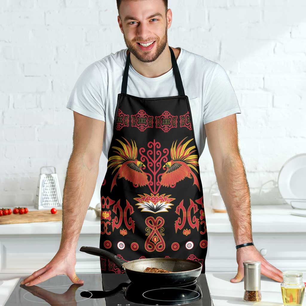 Papua Batik Motif Apron Papua Spirit Black Version - Polynesian Pride