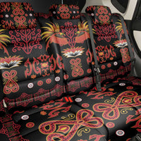 Papua Batik Motif Back Car Seat Cover Papua Spirit Black Version LT05 - Polynesian Pride