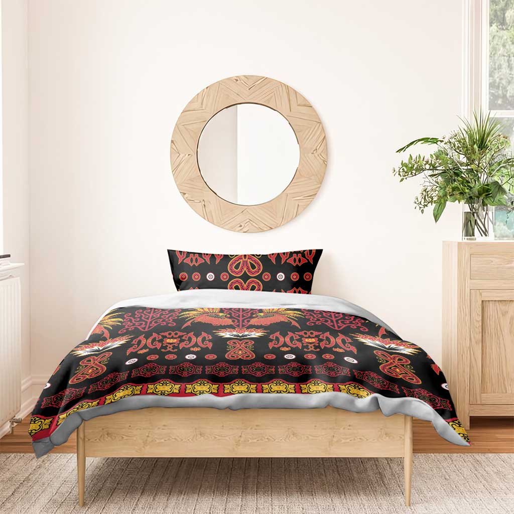 Papua Batik Motif Bedding Set Papua Spirit Black Version - Polynesian Pride