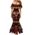 Papua Batik Motif Family Matching Mermaid Dress and Hawaiian Shirt Papua Spirit Black Version - Polynesian Pride