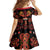 Papua Batik Motif Family Matching Off The Shoulder Long Sleeve Dress and Hawaiian Shirt Papua Spirit Black Version - Polynesian Pride