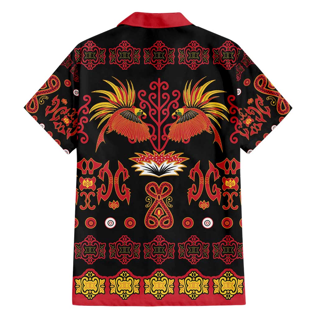 Papua Batik Motif Family Matching Puletasi and Hawaiian Shirt Papua Spirit Black Version - Polynesian Pride