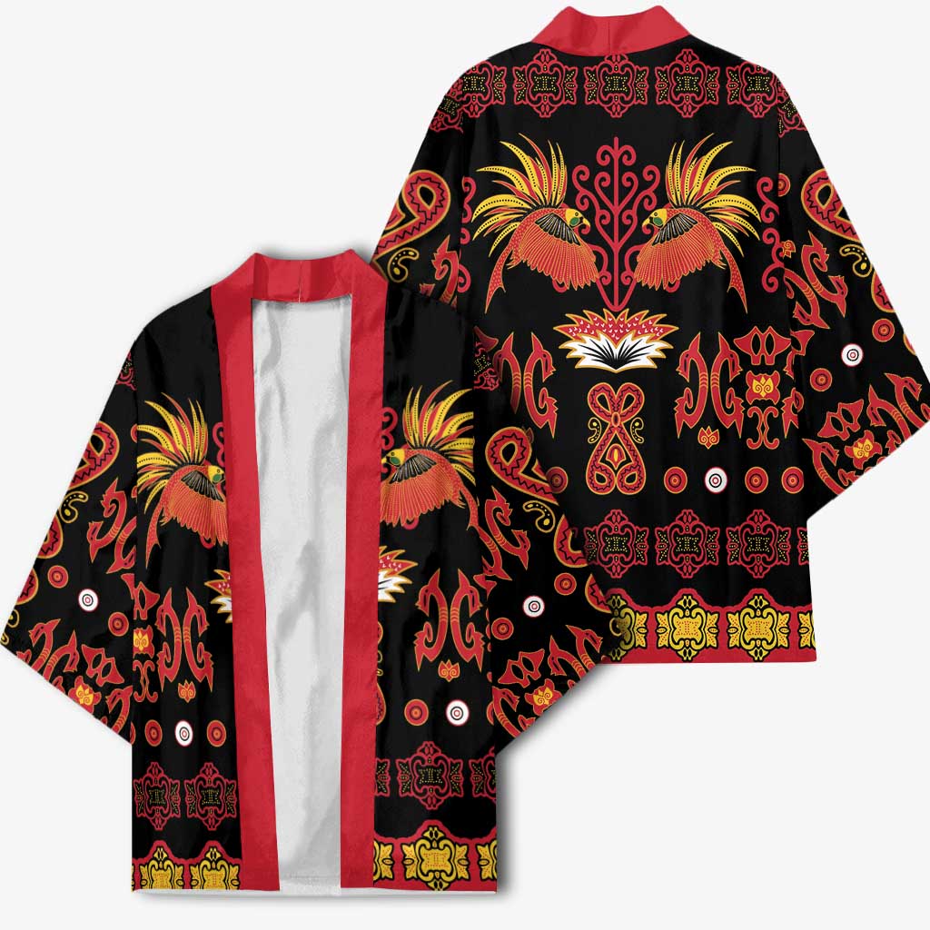 Papua Batik Motif Kimono Papua Spirit Black Version LT05 - Polynesian Pride