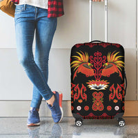 Papua Batik Motif Luggage Cover Papua Spirit Black Version LT05 - Polynesian Pride