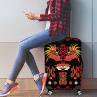 Papua Batik Motif Luggage Cover Papua Spirit Black Version LT05 - Polynesian Pride