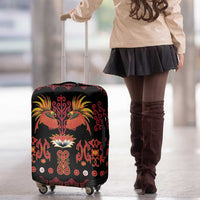 Papua Batik Motif Luggage Cover Papua Spirit Black Version LT05 - Polynesian Pride