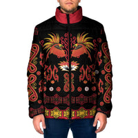 Papua Batik Motif Padded Jacket Papua Spirit Black Version - Polynesian Pride
