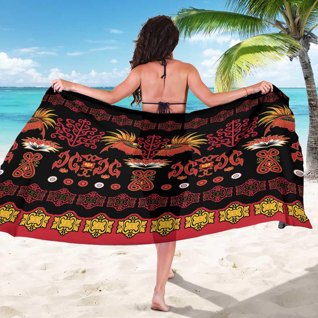 Papua Batik Motif Sarong Papua Spirit Black Version LT05 - Polynesian Pride