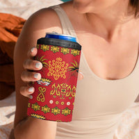 Papua Batik Motif 4 in 1 Can Cooler Tumbler Papua Spirit Red Version - Polynesian Pride