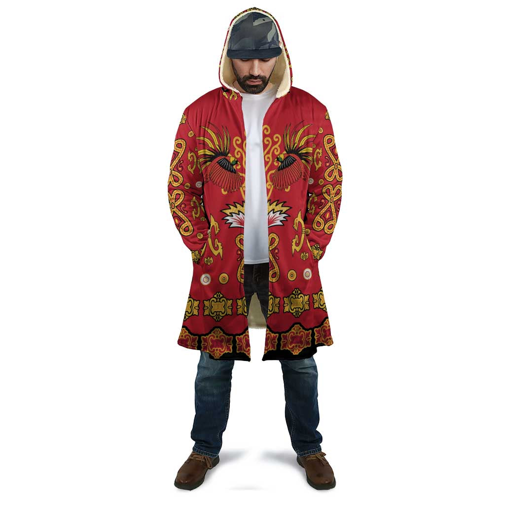 Papua Batik Motif Cloak Papua Spirit Red Version - Polynesian Pride