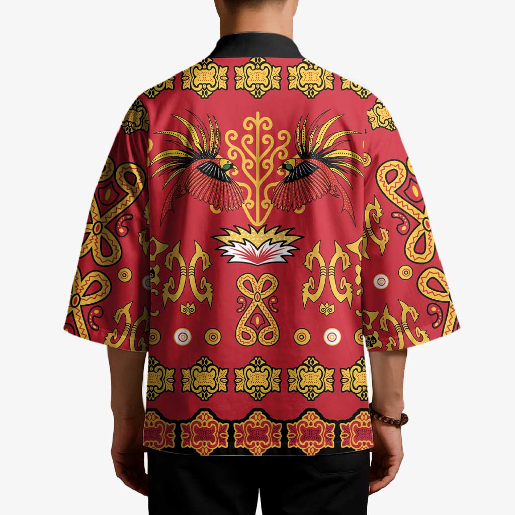 Papua Batik Motif Kimono Papua Spirit Red Version LT05 - Polynesian Pride