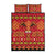 Papua Batik Motif Quilt Bed Set Papua Spirit Red Version - Polynesian Pride