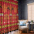 Papua Batik Motif Window Curtain Papua Spirit Red Version - Polynesian Pride