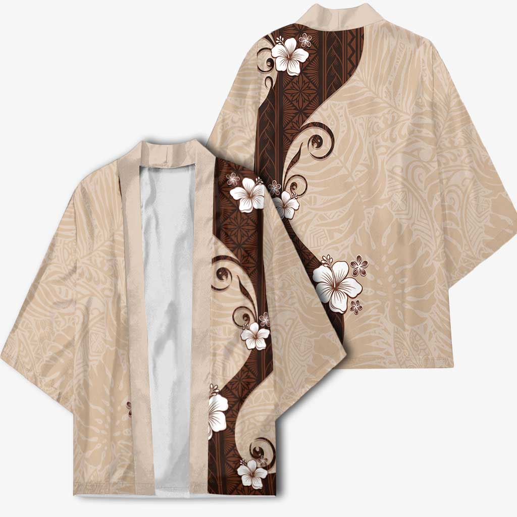 Polynesia Hibiscus Kimono Cameo Curve Motif LT05 - Polynesian Pride