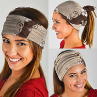 Polynesia Hibiscus Neck Gaiter Cameo Curve Motif - Polynesian Pride