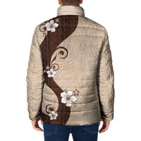 Polynesia Hibiscus Padded Jacket Cameo Curve Motif - Polynesian Pride