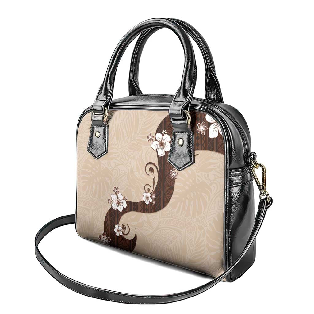 Polynesia Hibiscus Shoulder Handbag Cameo Curve Motif - Polynesian Pride