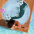 Polynesia Hibiscus Beach Blanket Sky Blue Curve Motif - Polynesian Pride