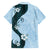 Polynesia Hibiscus Hawaiian Shirt Sky Blue Curve Motif - Polynesian Pride