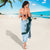 Polynesia Hibiscus Sarong Sky Blue Curve Motif - Polynesian Pride