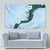 Polynesia Hibiscus Tapestry Sky Blue Curve Motif - Polynesian Pride