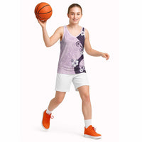 Polynesia Hibiscus Basketball Jersey Thistle Curve Motif - Polynesian Pride