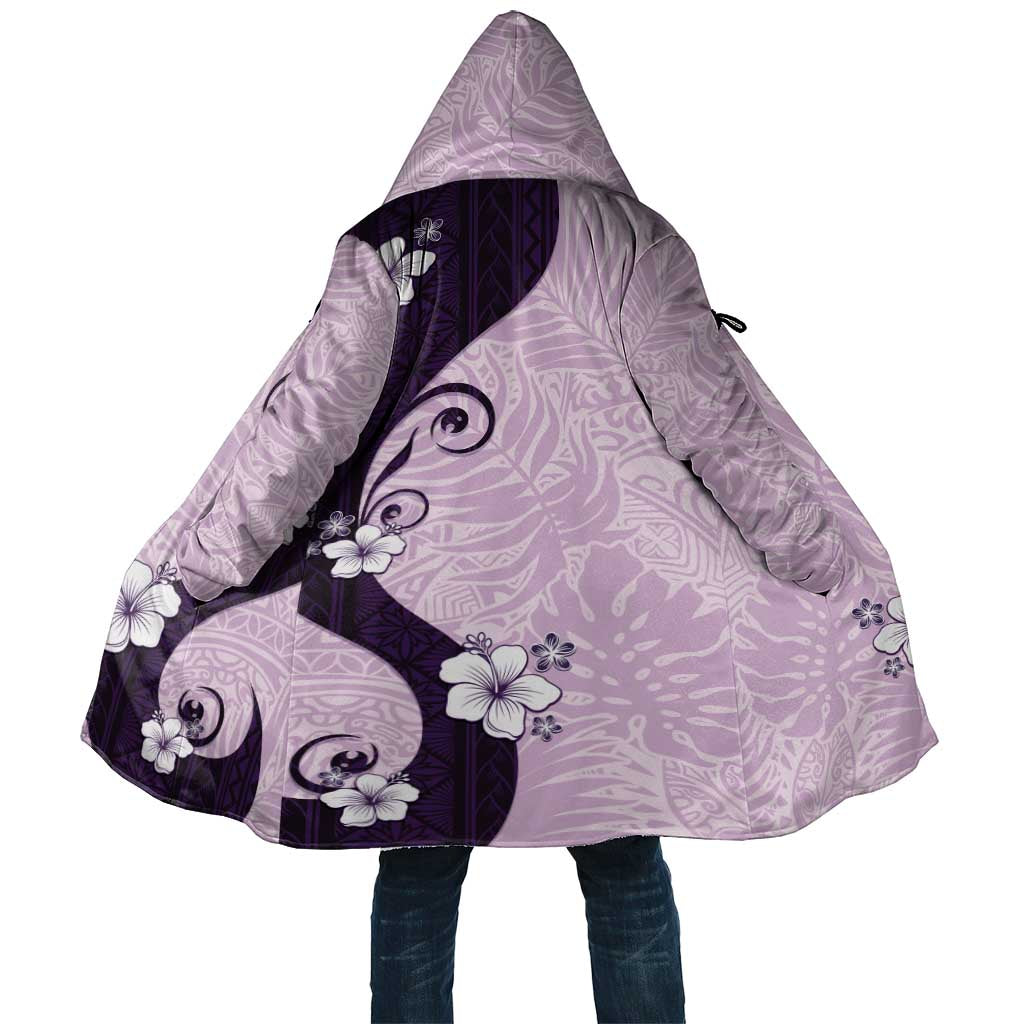Polynesia Hibiscus Cloak Thistle Curve Motif LT05 Unisex Purple - Polynesian Pride