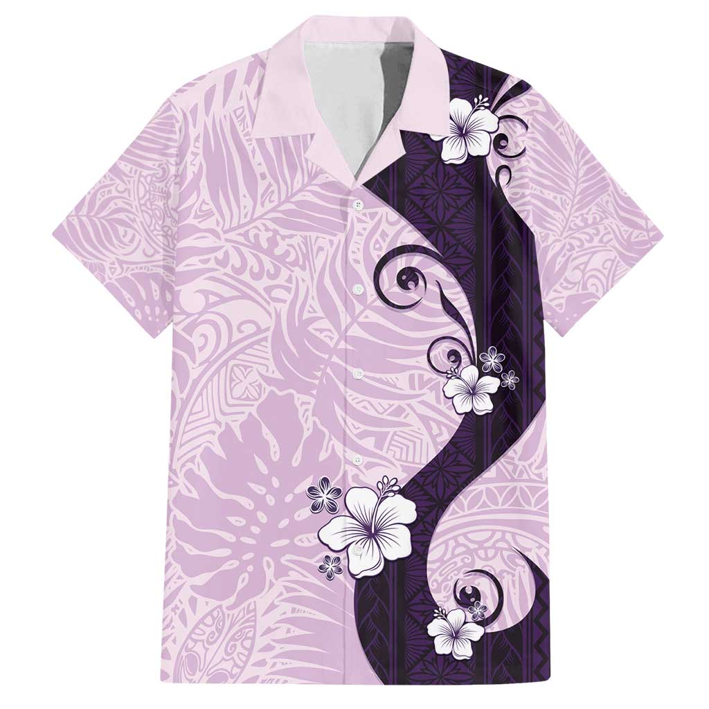 Polynesia Hibiscus Family Matching Summer Maxi Dress and Hawaiian Shirt Thistle Curve Motif - Polynesian Pride
