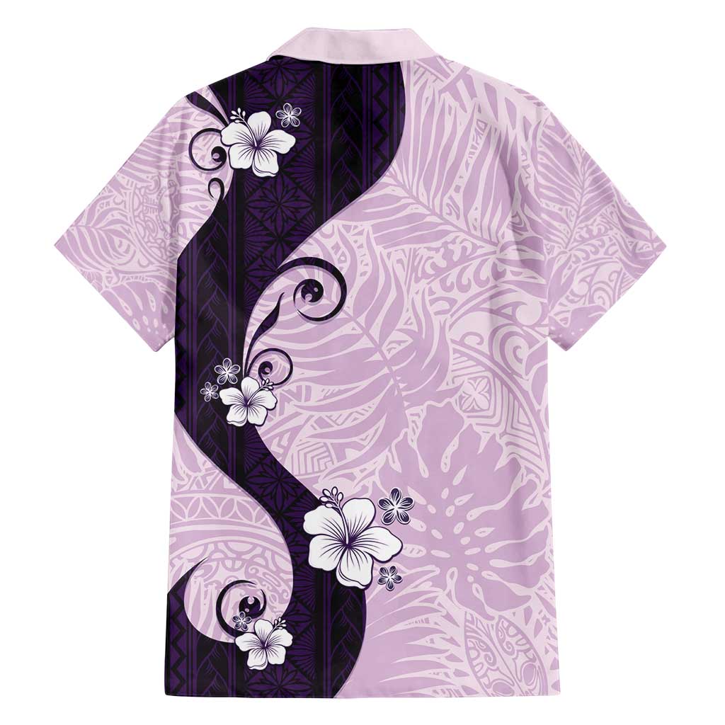 Polynesia Hibiscus Family Matching Summer Maxi Dress and Hawaiian Shirt Thistle Curve Motif - Polynesian Pride