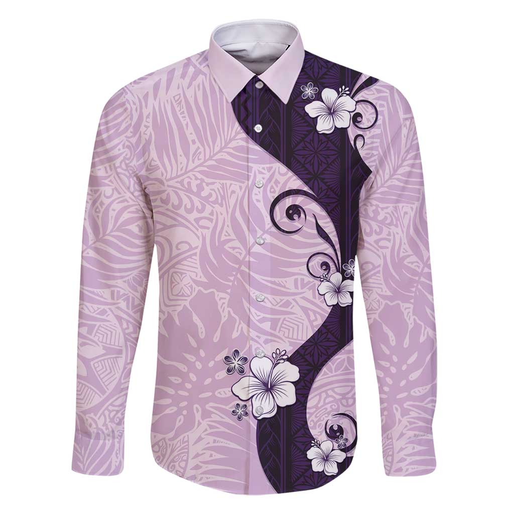 Polynesia Hibiscus Family Matching Summer Maxi Dress and Hawaiian Shirt Thistle Curve Motif - Polynesian Pride
