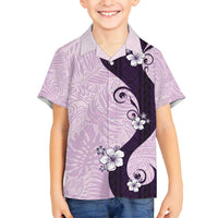 Polynesia Hibiscus Family Matching Tank Maxi Dress and Hawaiian Shirt Thistle Curve Motif - Polynesian Pride
