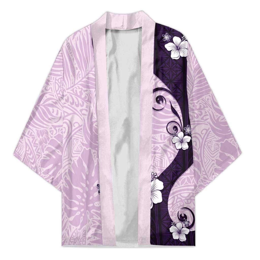 Polynesia Hibiscus Kimono Thistle Curve Motif LT05 Unisex Purple - Polynesian Pride