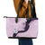 Polynesia Hibiscus Leather Tote Bag Thistle Curve Motif - Polynesian Pride
