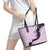 Polynesia Hibiscus Leather Tote Bag Thistle Curve Motif - Polynesian Pride