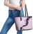 Polynesia Hibiscus Leather Tote Bag Thistle Curve Motif - Polynesian Pride