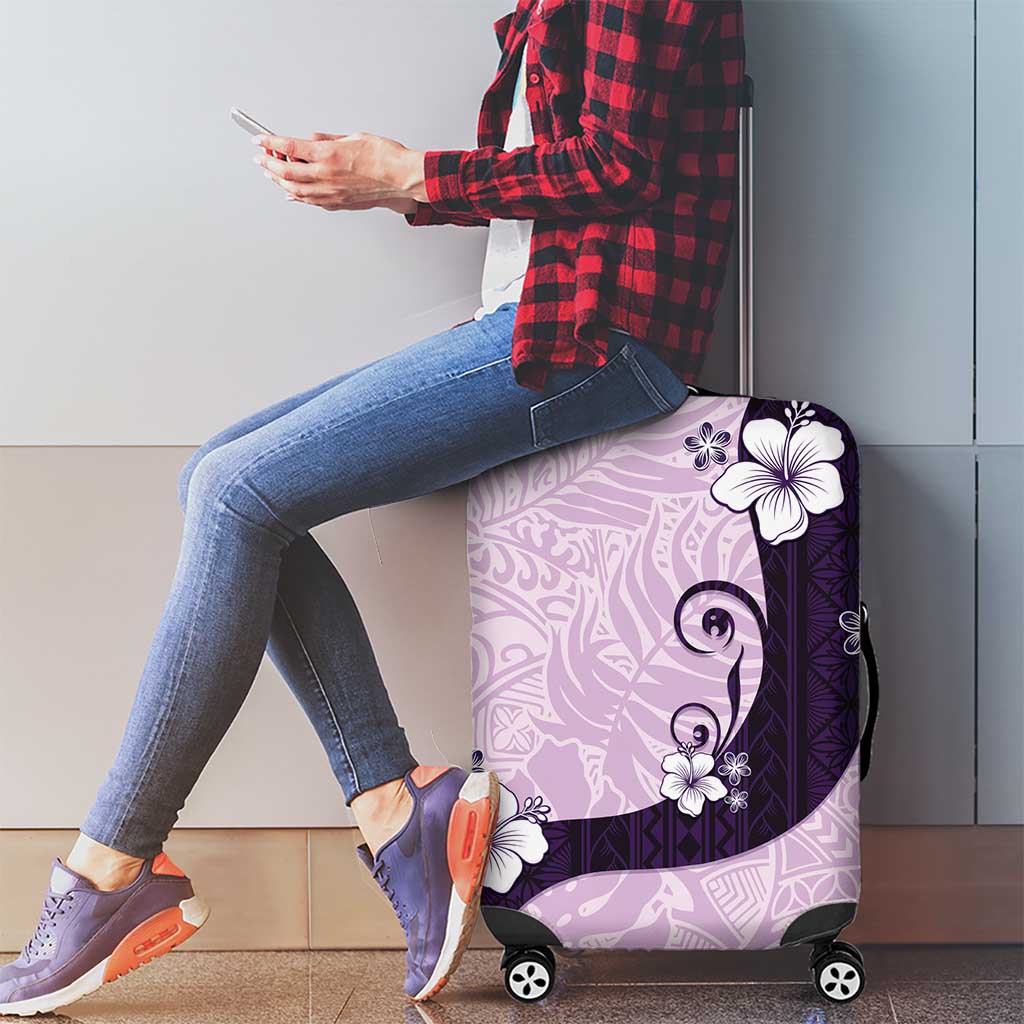 Polynesia Hibiscus Luggage Cover Thistle Curve Motif - Polynesian Pride