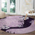Polynesia Hibiscus Round Carpet Thistle Curve Motif - Polynesian Pride
