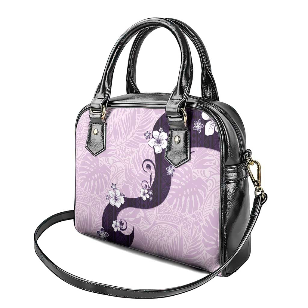Polynesia Hibiscus Shoulder Handbag Thistle Curve Motif - Polynesian Pride