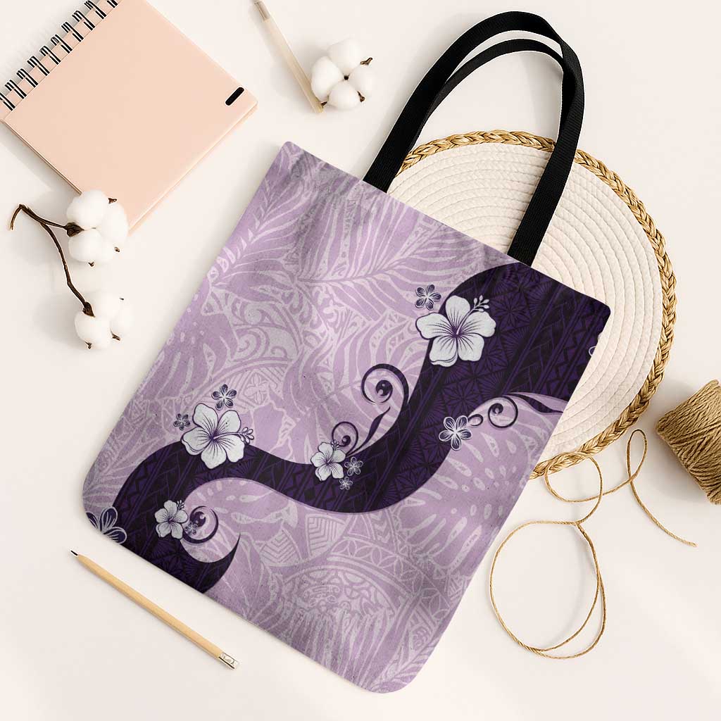 Polynesia Hibiscus Tote Bag Thistle Curve Motif - Polynesian Pride
